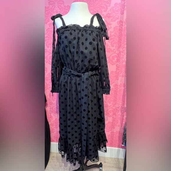 Anouki - Polka Dot Print Midi Length - Dress - Picture 4 of 11